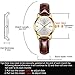 OLEVS Women Casual Watches for Women Brown Leather Small Face Gold and White Ladies Wrist Watch with Date Easy Reader Quartz Analog Woman Watch Waterproof Dress Fashion Female Wristwatch Gifts for Her