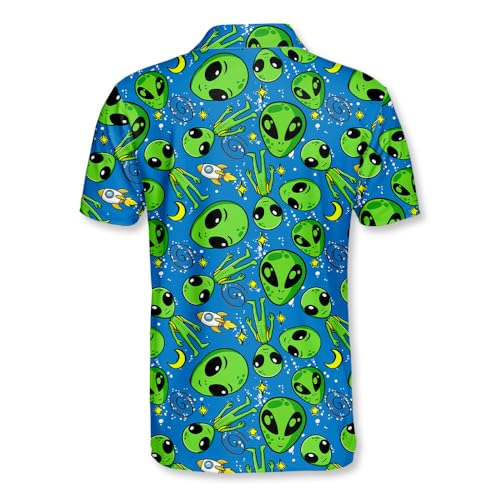 Polo Fishing Lovers para Hombre, Polo Azul Claro con Estampado de Pesca, Regalo Divertido para Pescadores miniatura 2