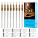 Wine Bottle Torch Kit 8 Pack, Includes 8 Long Life Torch Wicks, Brass Wick Mount(13.7 Inch,Bottle not Included)