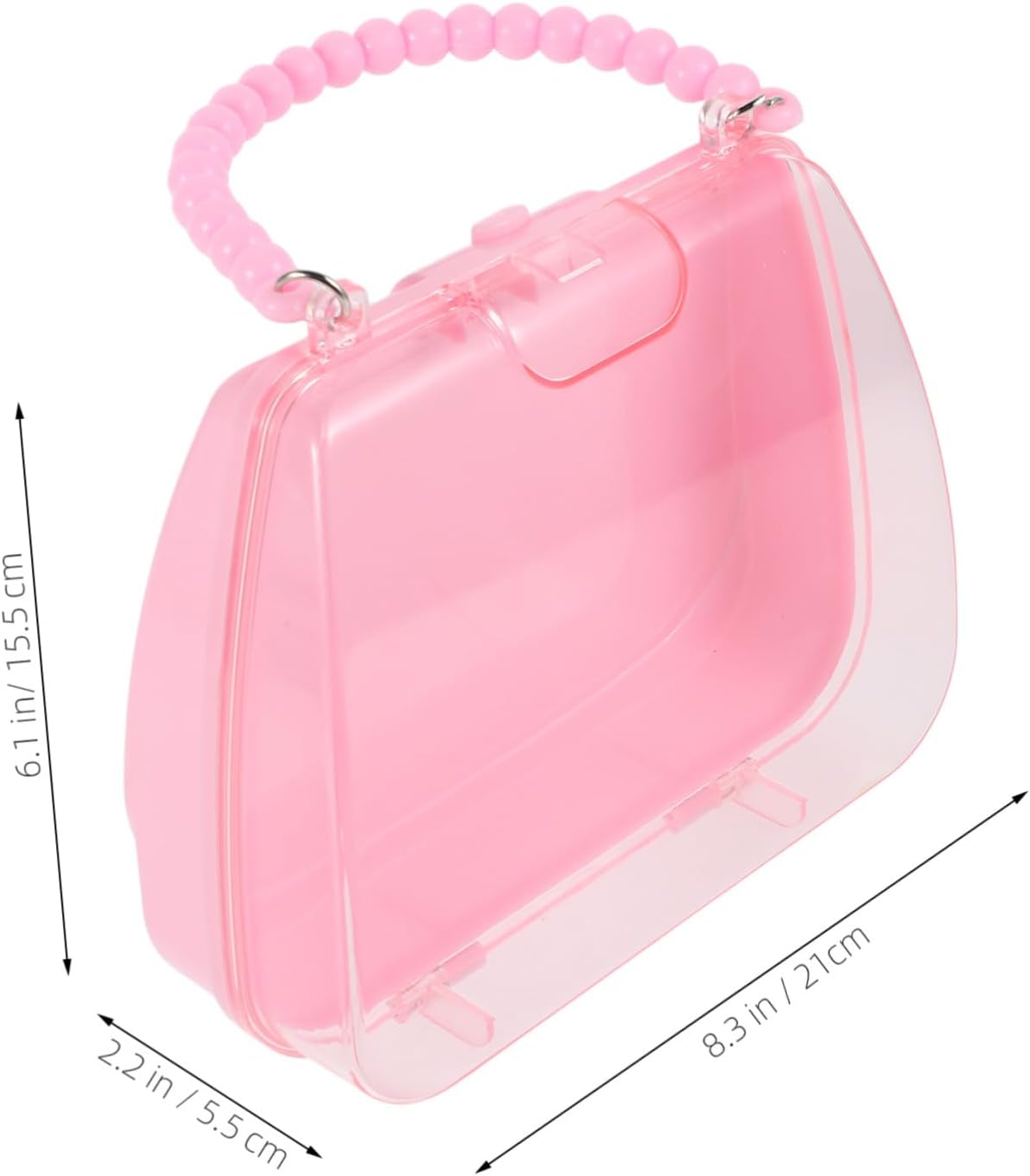 Portable Jewelry Box for Girls, Plastic Hair Accessory Organizer image 2