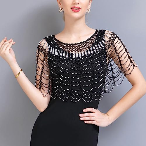 Women's 1920s Beaded Shawl Wrap Evening Cape Shawl for Evening Dresses4