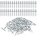 Murtenze 300 Pcs Double-Head Skirting Thread Seamless Nail, Double Head Nails Skirting Line, Invisible Screws for Solid Wood Baseboard (with 3 Installation Barrels)