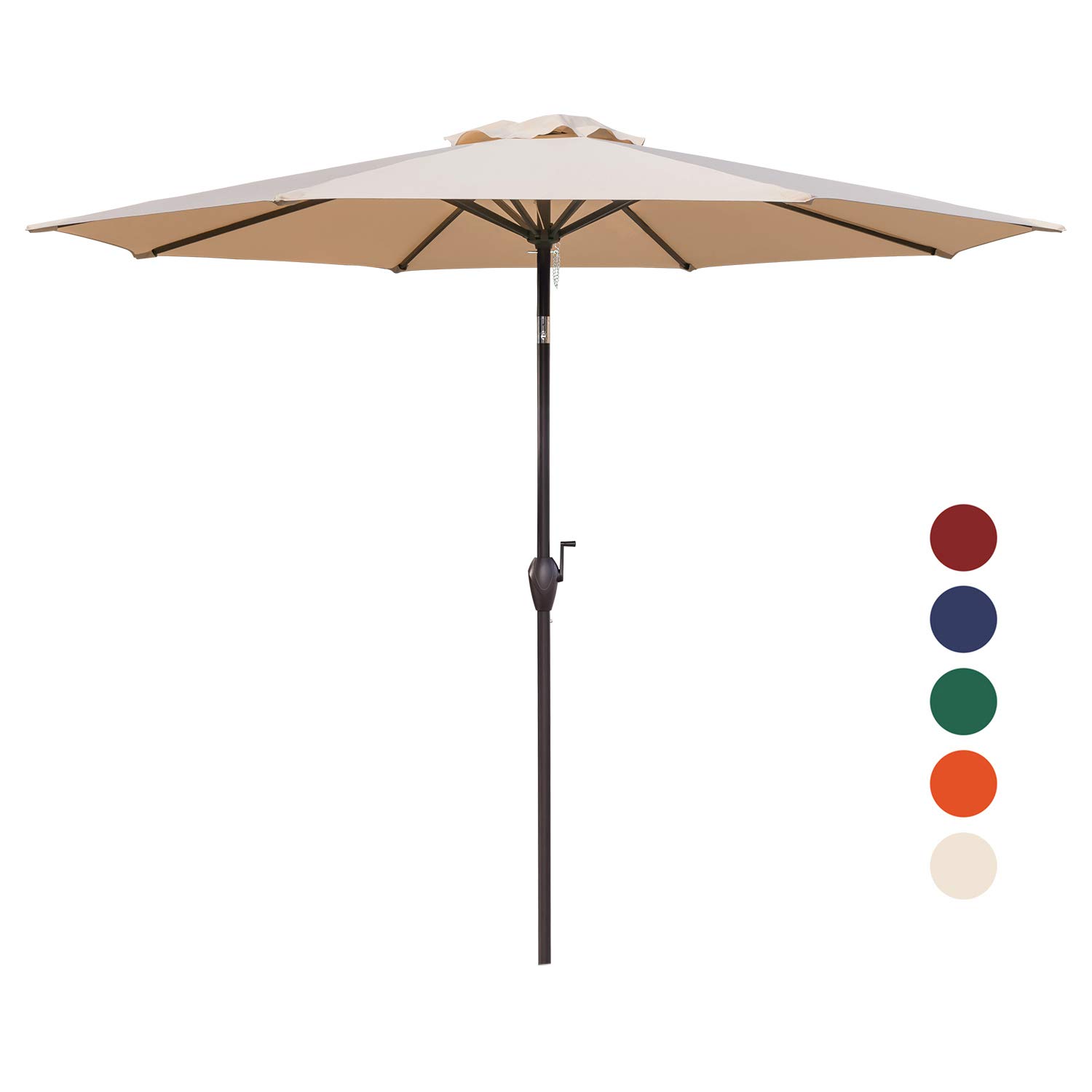 Amazon Com Kingyes 10ft Round Patio Table Umbrella Garden Umbrella With Tilt And Crank Foroutdoor Beach Commercial Event Market Camping Swimming Pool Picnic Bbq 10 Ft Beige Garden Outdoor