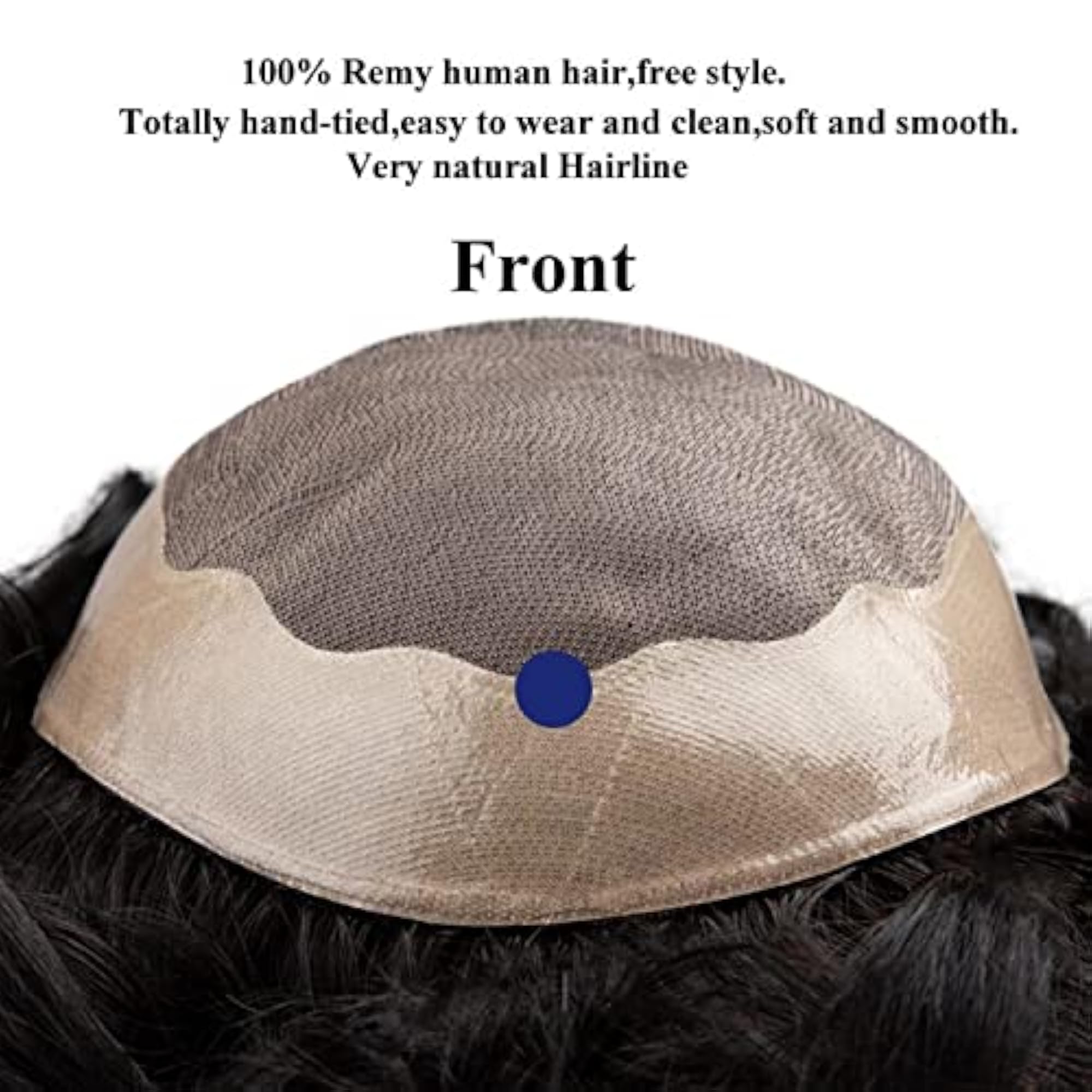 9x7 Inch Natural Looking Wavy Hair Replacement Patch
