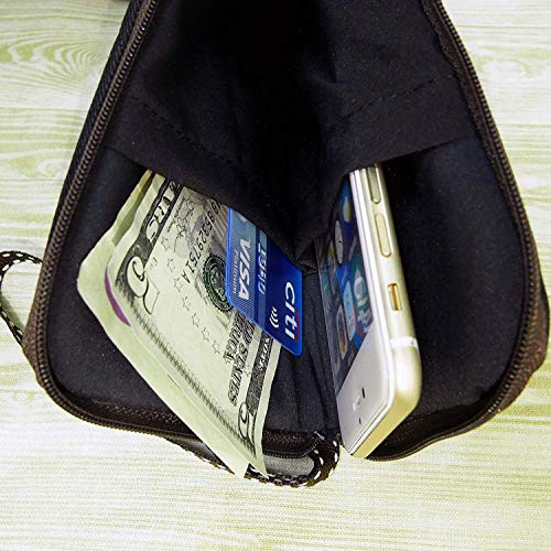 Image of Taianda Women Phone Wristlet Wallet Pouch, Zippered Dual Slots (Red)