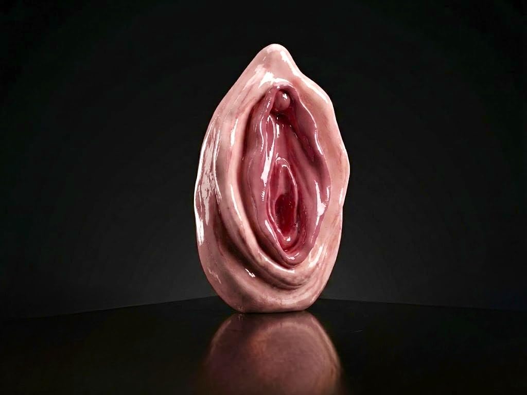 Vulva Skulptur aus Beton | Feminine Kunst Deko | Venus Flesh