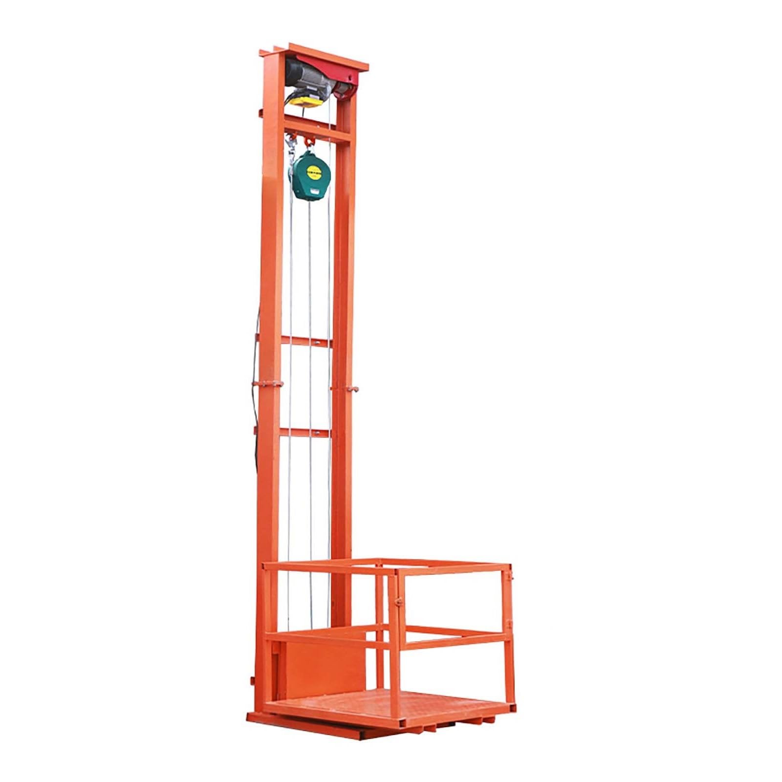 Wandmontierter Lastenaufzug, 400 Kg (880 Lbs) Tragende Elektrische Hebeplattform, Mit Fernbedienung, Geeignet For Lagerhäuser Und Fabriken(8M/26.2FT)