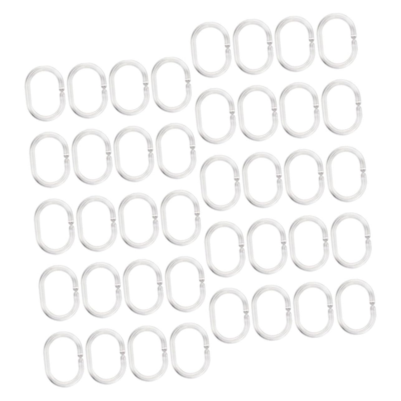 MAGICLULU 5 Set Anello per Appendere della Doccia Anello della Fibbia della Appendiabiti per Asta Doccia Forniture per Tende da Bagno Anelli Doccia in Plastica 48 Pezzi * 5