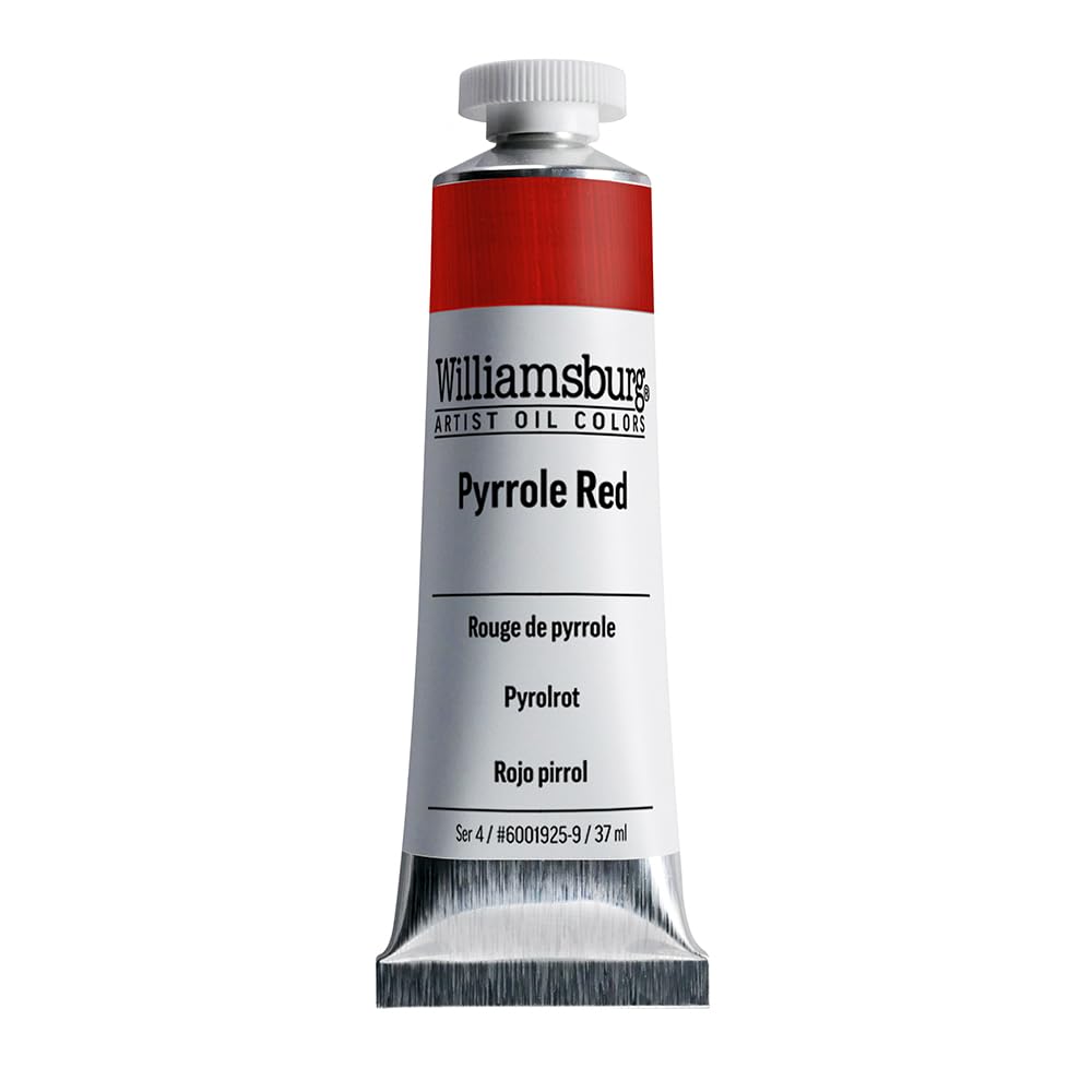 Artist Oil Colors by GOLDEN, Pyrrole Red, 37 ml tube, Professional Oil Paint, Semi-Opaque