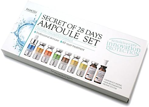 Ramosu Secret of 28 Days Ampoule Set | Skin care set | Moisturizes Repairs Hydrates Skin | Face Anti-Aging Serum | 10ml x 9ea