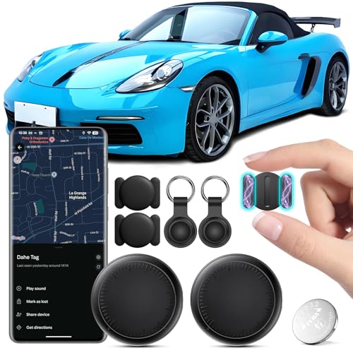GPS Tracker für Auto, 2er GPS-Tracker für Fahrzeuge Echtzeit Air Tracker Android, Globale Abdeckung Magnetischer Auto Tracker Verstecktes Ortungsgerät Keine monatliche Gebühr oder Abonnement