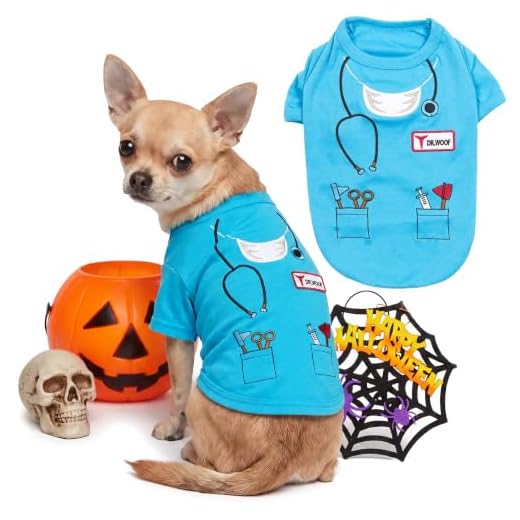 Parisian Pet - Dr. Woof - Dog Doctor Costume | Funny Halloween Outfit for Dog | Size - S