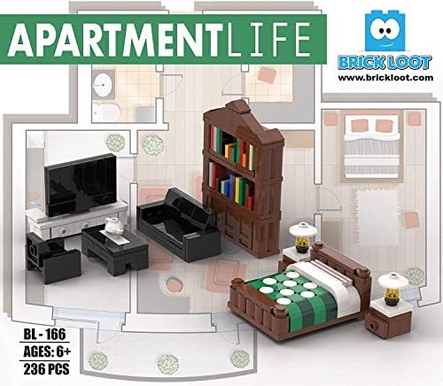 Miniatura 7 de Brick Loot Kit de bloques de construcción de juguete, muebles de minifiguras de ciudad, para adultos y niños a partir de 6 años, 100% compatible con