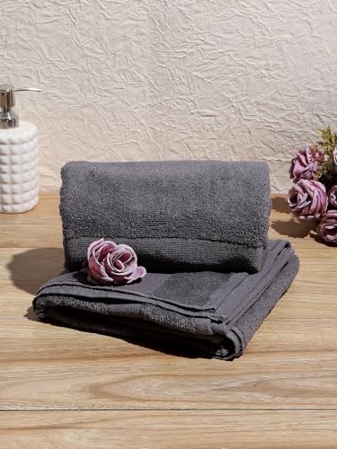 Image of MOCA by Monte Carlo Cotton 380 GSM Bath Towel Pack of 2(140 x 70 CM) - Grey (2)
