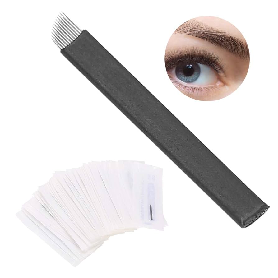 アートメイクマシン　カラーベージュ　カルテ計3点 Amazon.co.jp: Microblading 針、50 個の microblading ブレード