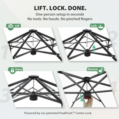 Image of EAGLE PEAK 6.6x6.6 Easy Setup Pop Up Greenhouse, Hexagon, Clear /White
