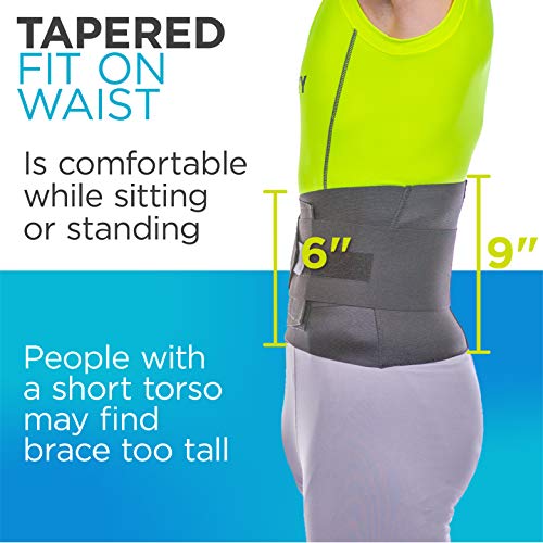 Braceability Elastic & Neoprene Compression Back Brace | Lumbar, Waist And Hip Support Belt For Sciatica Nerve Pain, Low Back Ache & Pain Relief While Sleeping, Working, Exercising, Walking (Large) #TOP3