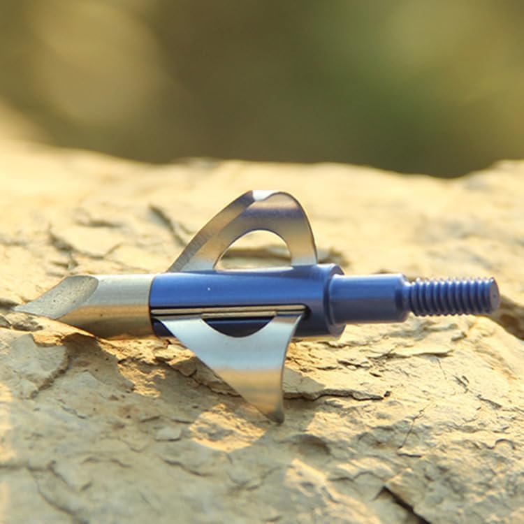 10pcs 100grain Hunting Broadheads Arrow Head Stainless Steel Arrow Point Tips for Archery Hunting Shooting Arrow Accessory