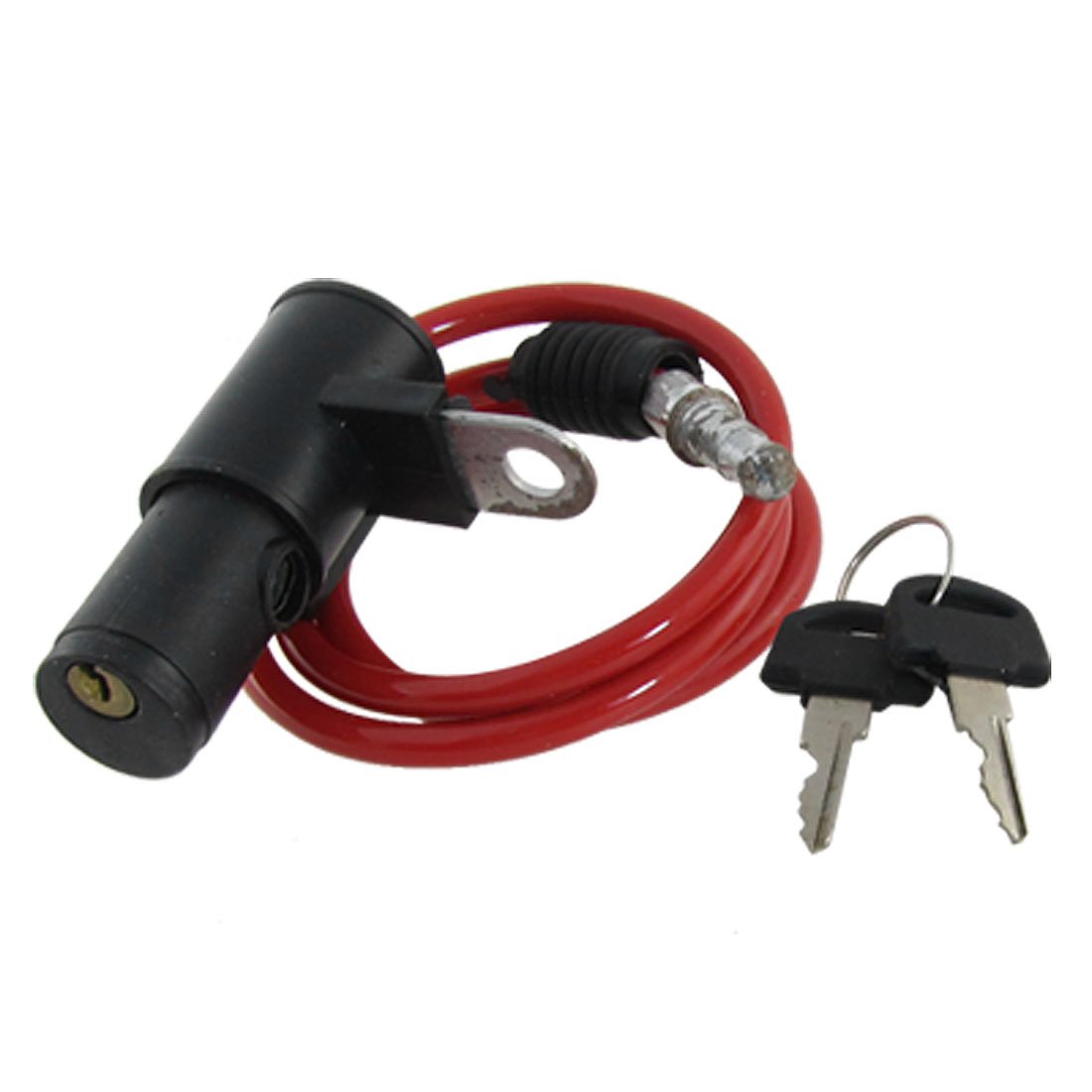 Aexit Red Plastic Bike Locks Covered Twisted Steel Wire 0.2