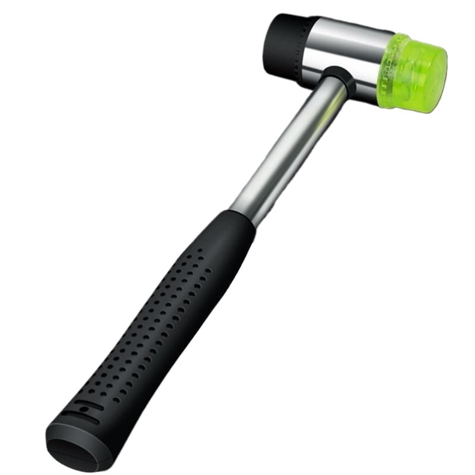 Lsuaossue One Color Rubber Mallets, Rubber Mallet Double Faced Hammer Green Black Multiple Sizes(25Mm)