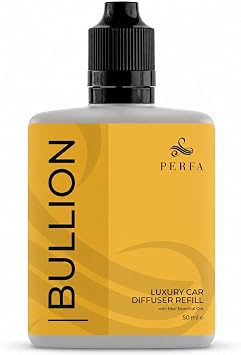 Bullion Car Air Fresheners Refill | Affordable Car Air Fresheners for Men | 50ml Diffuser Refill | 6 Months Freshener Long Lasting | Gift-Ready Mens Pefume by Perfa
