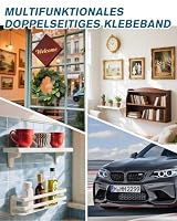 Emitever Doppelseitiges Klebeband Extra Stark 20mm x 5,5m - 68211 Montageband für Wand, LED, Auto & Möbel | Hochleistungs-Haftkraft (17-28N/cm) | Rückstandsfrei Entfernbar – Ansicht 7