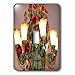 3dRose lsp_245093_1 Image of Pretty Chandelier with Red Flowers Toggle Switch, Mixed