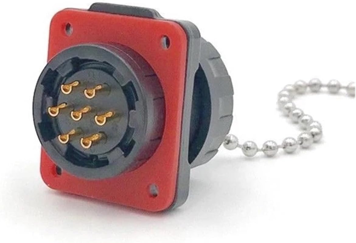 7 Pin Power Signal Connector Female Panel Mount Socket Outdoor Waterproof IP67