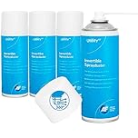 AF Invertible Sprayduster / Air Duster Compressed Gas - Flammable - Removal of Dust and Debris from Electronics - 4 x 200ml Pack, HFC200UT4PK