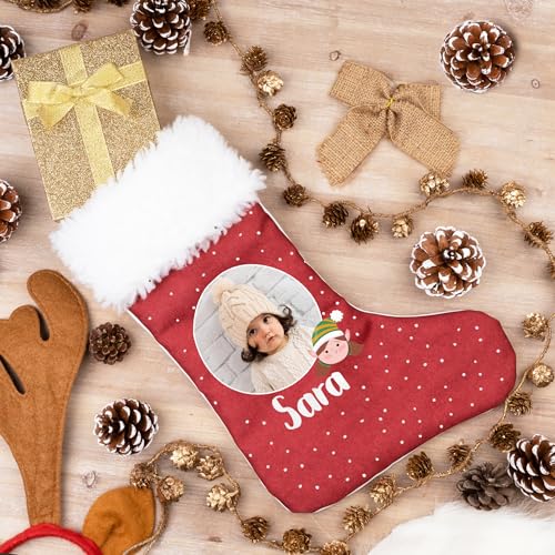 Wanapix | Calza Befana Personalizzata con Foto e Testo |