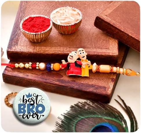 Lot De 2 Rakhis Éléphant Pour Raksha Bandhan – Bracelets Cérémonie Frère Et Sœur, Cadeau Traditionnel