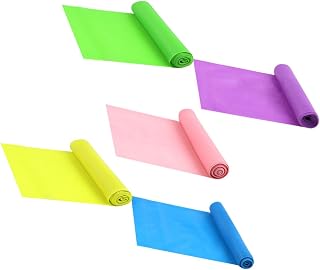 5pcs Elastic Resistance Bands Cable Attachments for Gym Workout Bands Set, Stretching Straps for Yoga Pilates Fitness Strength Training and Rehabilitation