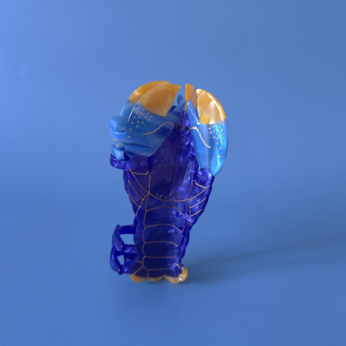 Novelty Ocean Blue Lobster Hair Clips,Acetate Animal Hair Clip,Fancy Lobster Claw Clips for Women,Blue - Image 6