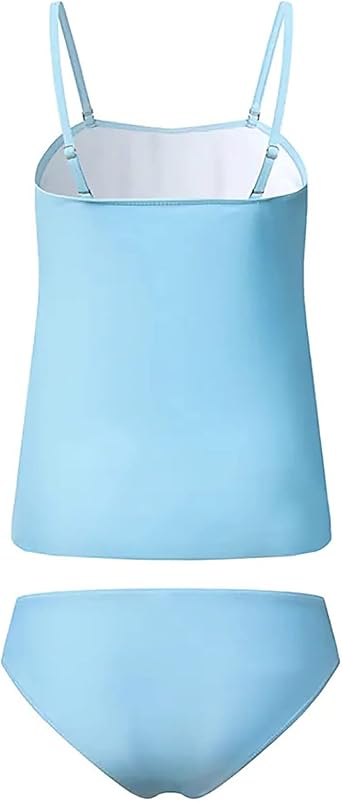 Bandeau Tankini Set for Women Strapless Bathing Suit Flyaway Swimsuit 2026 Summer Swimwear with Bikini Bottom