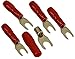 Produktbild AERZETIX - C10429-5 x Elektrisch Kabelschuh - isolierten Gabelkabelschuhe - für 6mm² Kabel - für M4 Schrauben - Rot