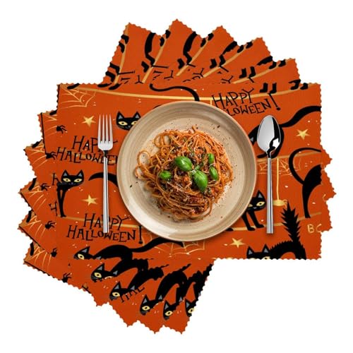 Set de table Halloween antidérapant résistant chaleur 30x45cm lavable pour table repas