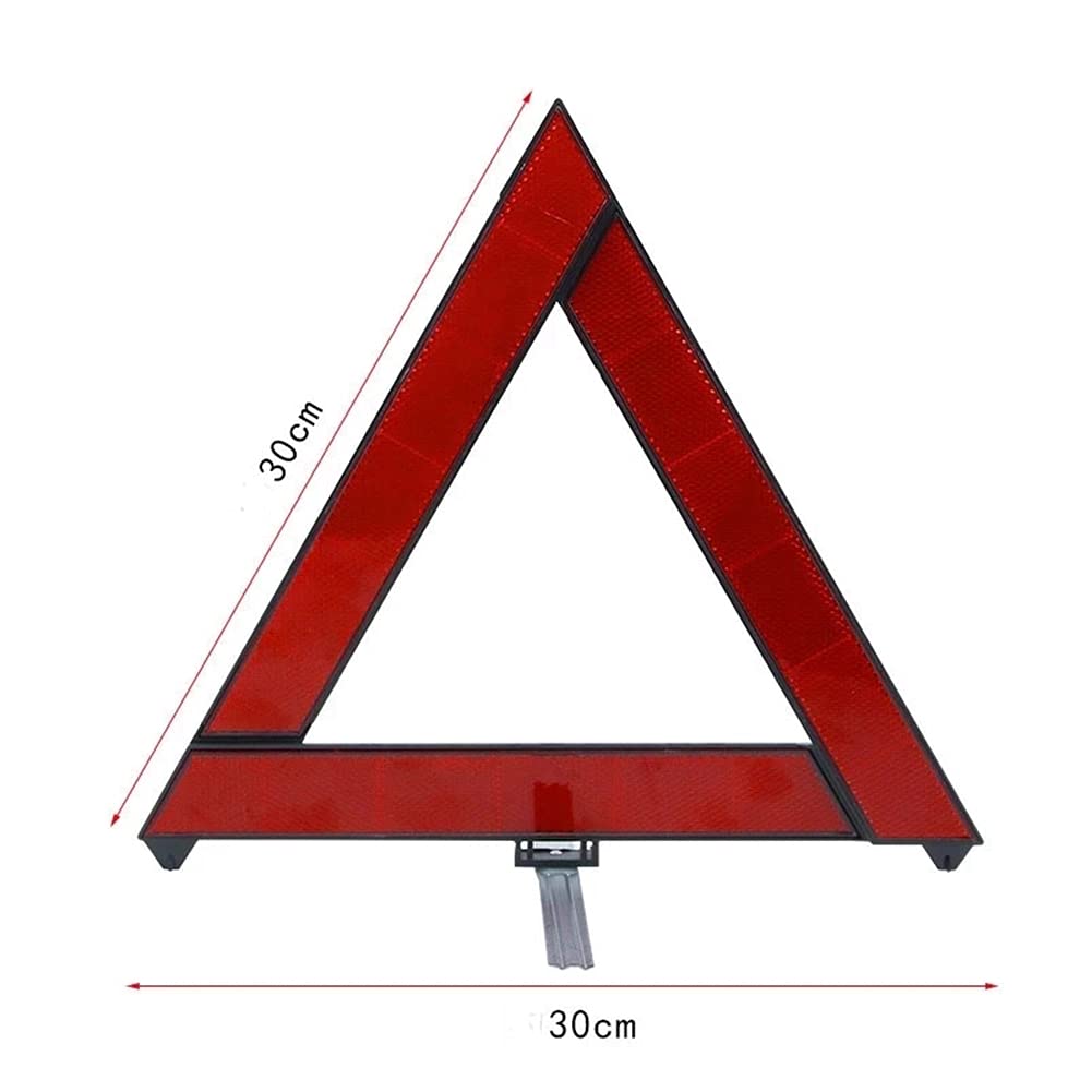 Triángulo de señalización Trípode amonestador Reflectante Rojo de avería de Emergencia, posición Plegable del triángulo de Advertencia de Seguridad Vial del Coche(10PCS)