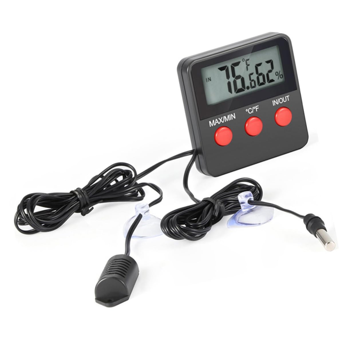 Mipcase 3pezzi Termometro Digitale Igrometro Senza Batteria per Monitoraggio Temperatura e umidità Ambienti Domestici e Terrari Misuratore per Incubazione Uova e Rettili Nero