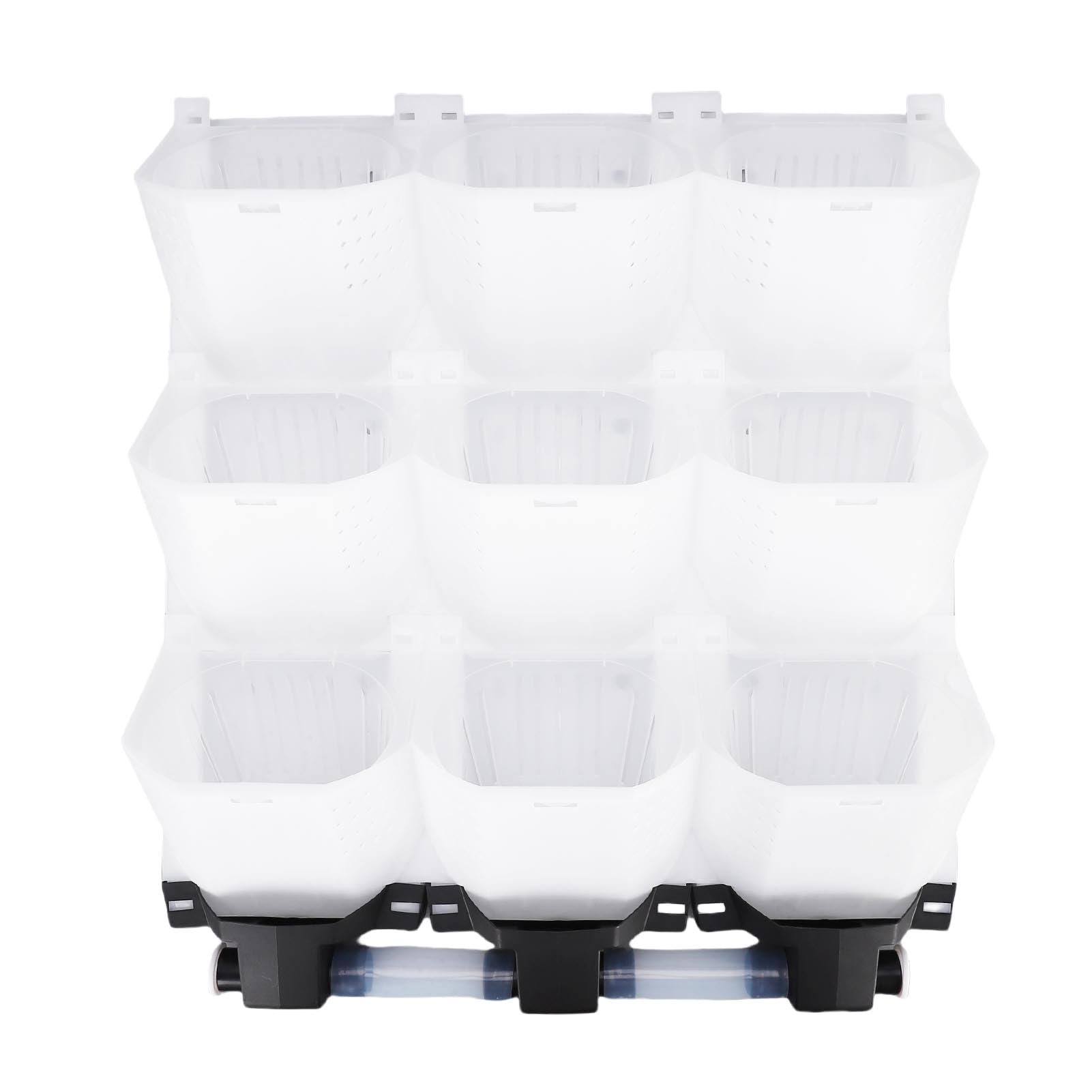 Domary Vertical Hanging Garden Flower Pots Space-Saving for Indoor (White)