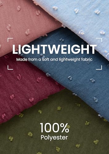 PRETTYGARDEN Tank Tops for Women 2026 Summer Fashion Sleeveless Ruffle Button Swiss Dot Dressy Casual Blouses Work Shirts (Light Blue,Large)