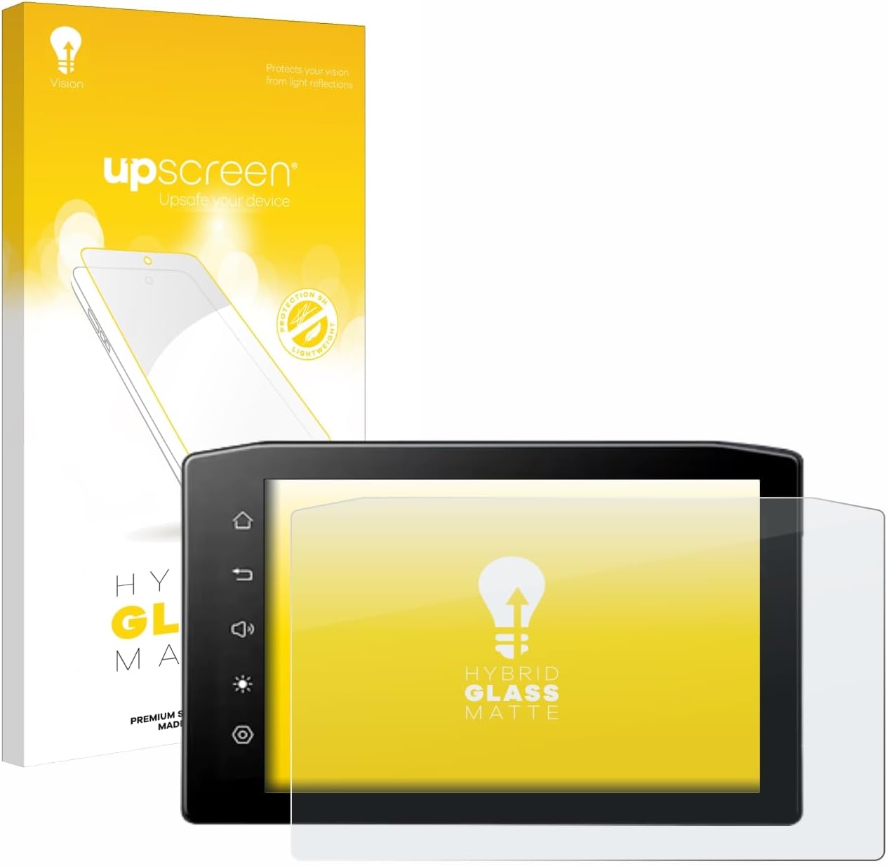 upscreen Matte Screen Protector Glass Film Compatible with Ekiy MTC07 6.25" - Anti-Glare, Anti-Fingerprint, 9H Glass Protection