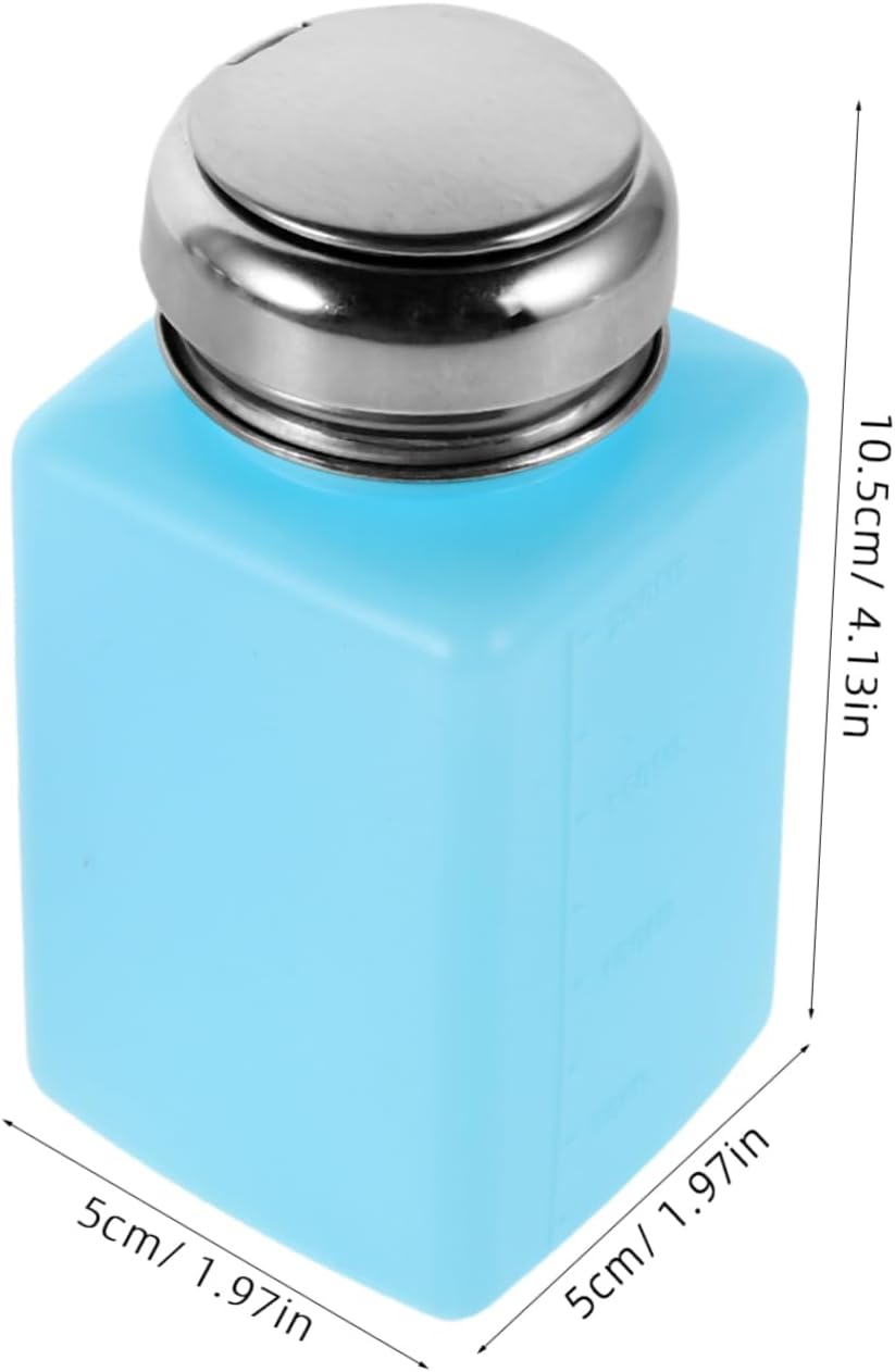 2Pcs Antistatic Press Type Alcohol Dispenser Bottles Refillable Solvent Pump Containers for Industrial Lab Use with Convenient Push Down Liquid Dispensing