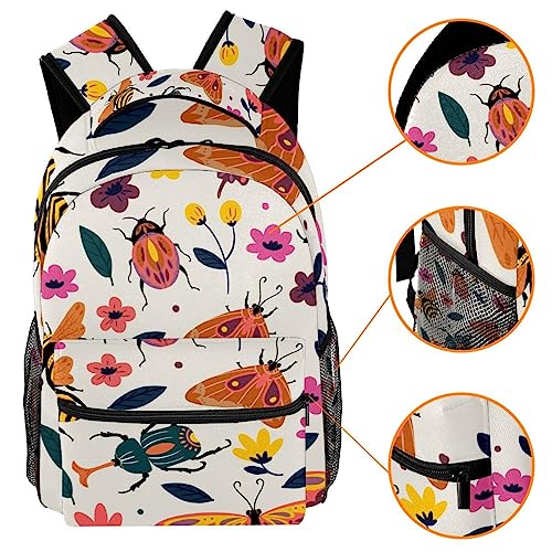 Sac à dos motif fleurs et papillons avec grand volume 40cm - 3