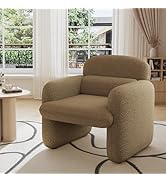 Furniliving 30.5" Accent Chairs, Chenille Fabric Living Room Chair, Comfy Upholstered Armchair Si...