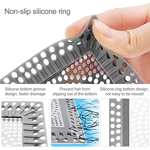 Lekeye Shower Drain Hair Catcher | Drain Strainer | Stainless Steel And Silicone Drain Cover #TOP4