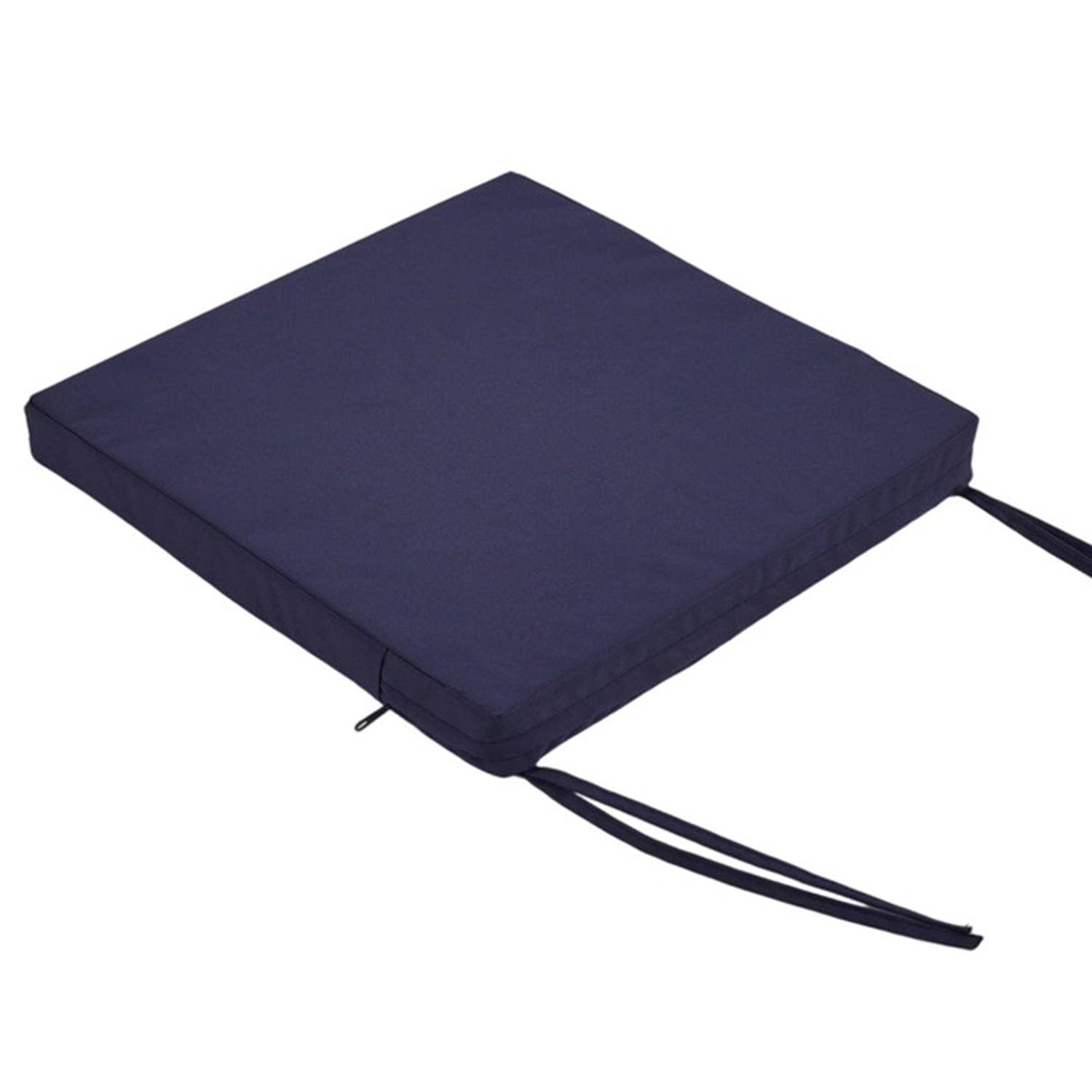 JORTUIO Outdoor Chair Cushions Waterproof Patio Chair Seat Cushions 14/15/16/18/20inch Chair Pads with Ties for Outdoor Furniture, for Garden Chair Cushion Replacement(Dark Blue,38x38x8cm)