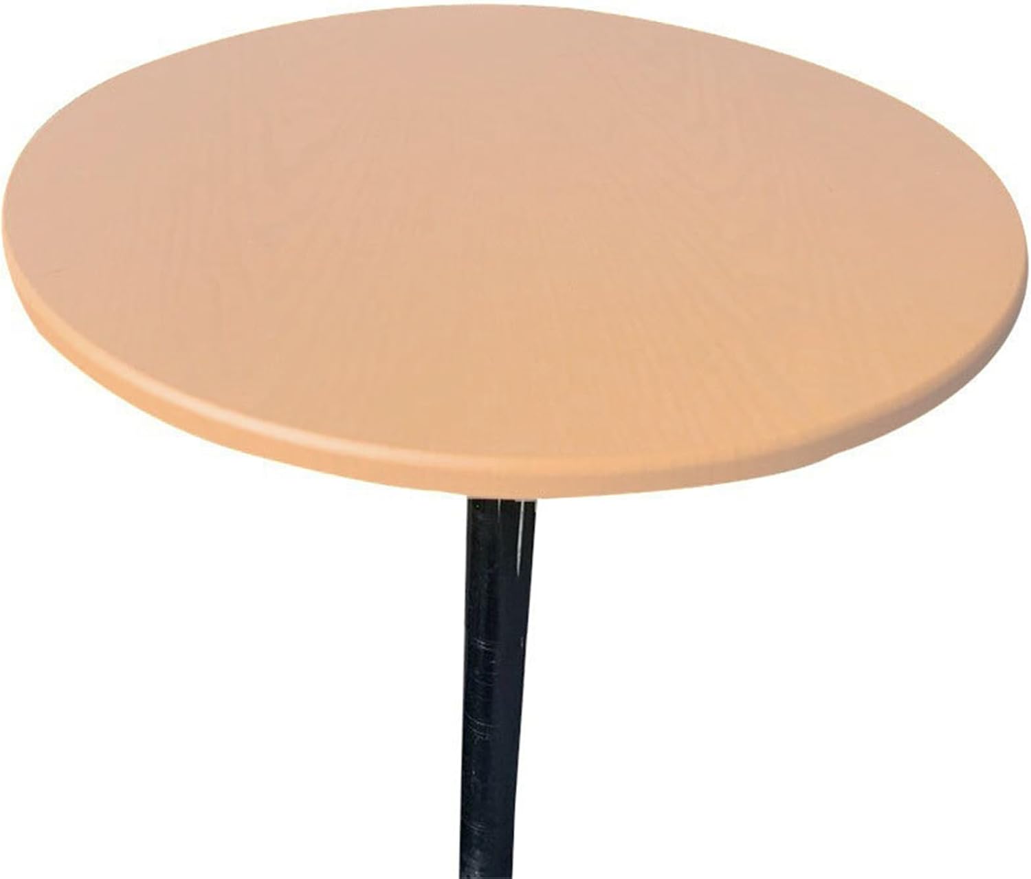 Round Table Cloth Waterproof Wipeable- Elastic Edged Vinyl Round Fitted Tablecloth,Indoor Outdoor Patio Elastic Edged Vinyl Tablecloth Dining Table Cover ProtectorV (Black,90cm (Round Table))