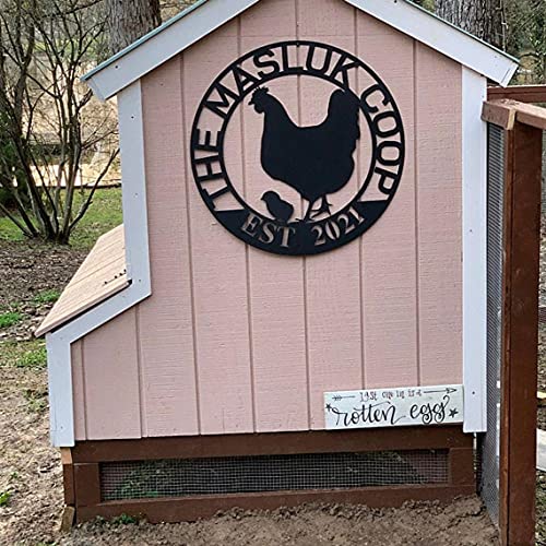 Our Little Coop Sign Metal Sign, Chicken Coop Sign, Metal Chicken Coop Sign, Personalized Chicken Coop Sign, Metal Wall Art #TOP1