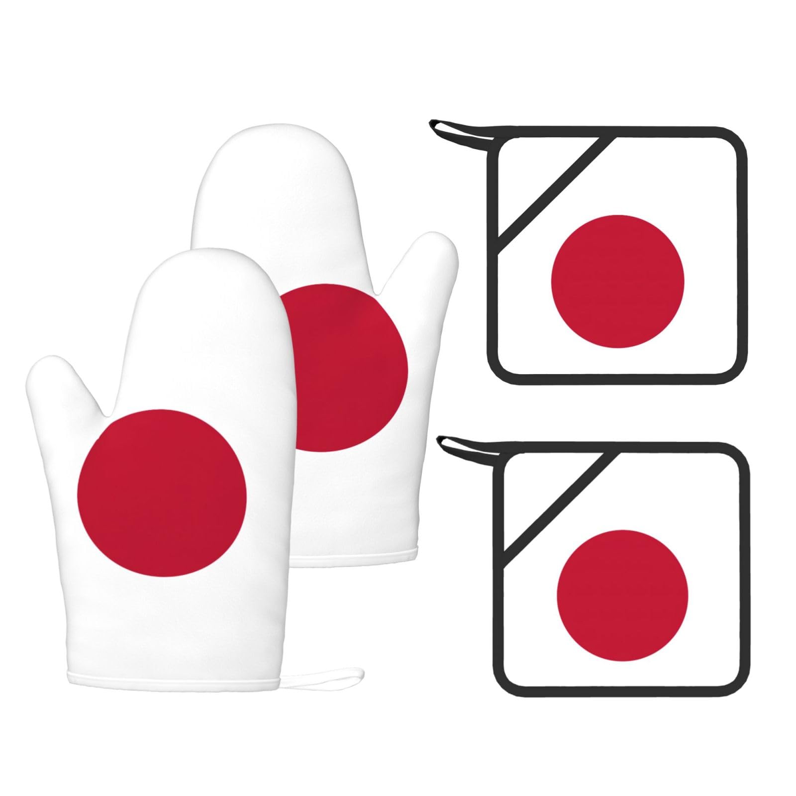 Gants de cuisine en silicone pour cuisiner et enfourner motif Japonais