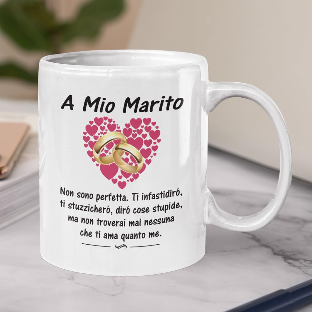 Tazza Personalizzata Per Marito - Ceramica, Idea Regalo Compleanno/Natale - Foto 5